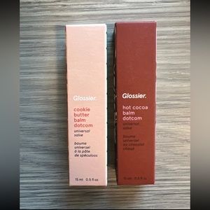 New Glossier Original Formula Dot Com Balm Hot Cocoa and Cookie Limited edition